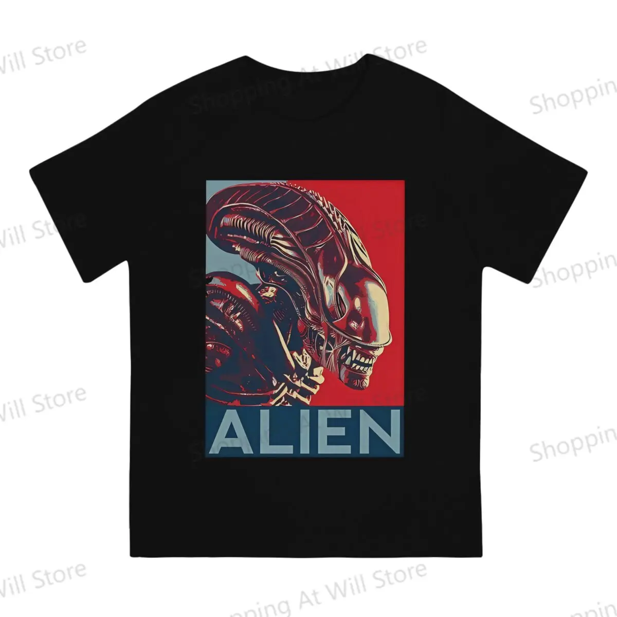 Tops 100% Cotton Fun Fashion Alien Movie Xenomorph Men's and women's T-shirts   Tshirt Top