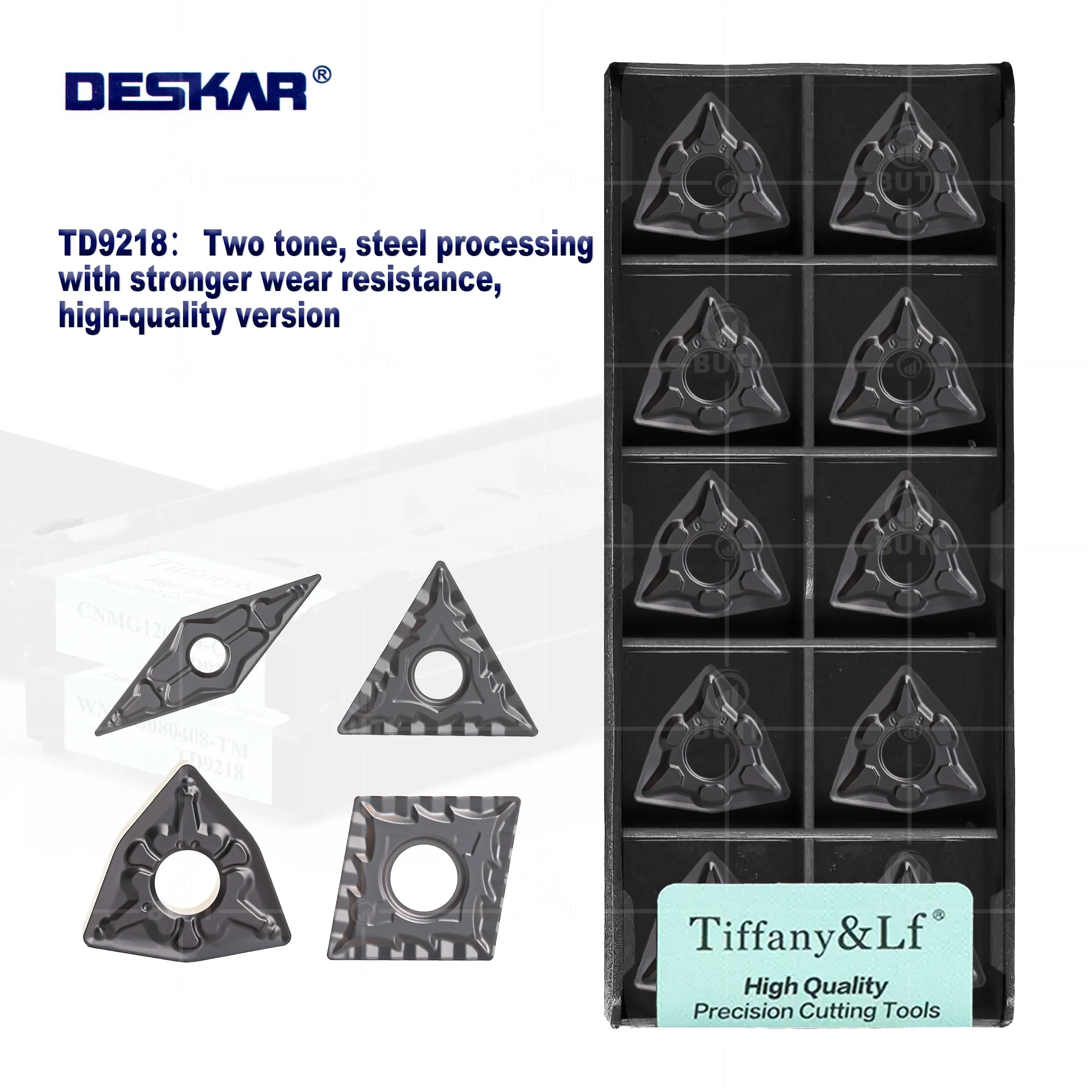 DESKAR 100% Original CNC Lathe Tool Turning Blades TNMG WNMG CNMG VNMG TD9218 Two Color Carbide Inserts Use For Steel Processing