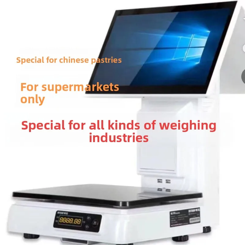 Fruit fresh weighing double screen cash register all-in-one machine cash register electronic scale touch screen