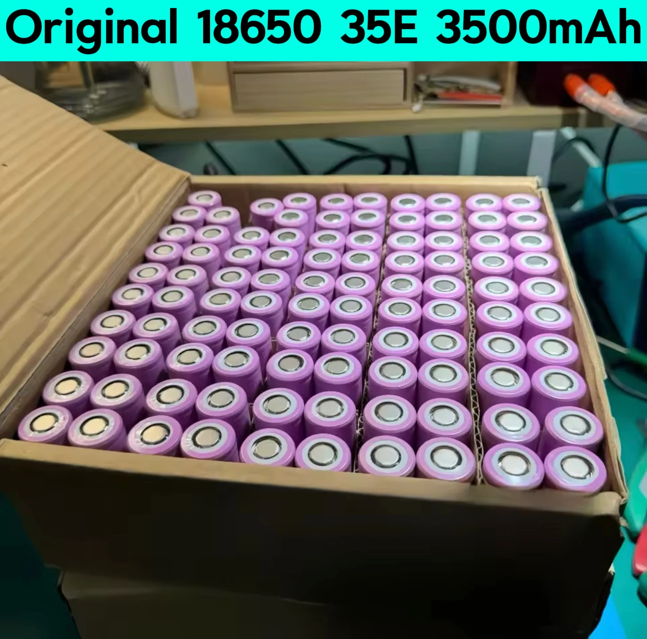 100% Original 35E 3500mAh Rechargeable Lithium Ion Battery INR18650 35E 1-300pcs For Flashlight batteries 3.7V Li-Ion Battery