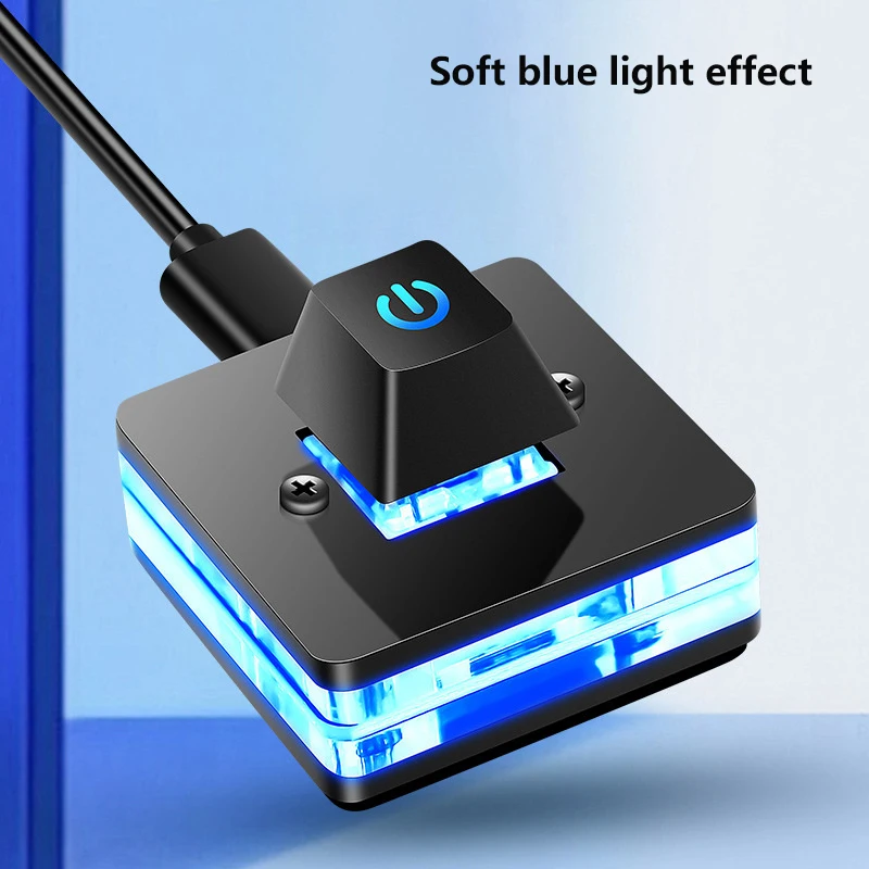 Desktop Computer Switch For External Power Button 1.8M LED Lights PC Motherboard External Start Power Button Extension Cable