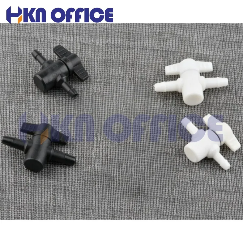 8PCS Plastic 2 way ink valve two ways compatible for Solvent UV printer Flora Xuli Roland aifa ink tube switch CISS system manua