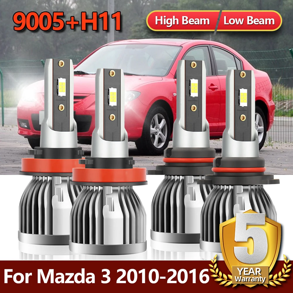 Roadsun LED 16000LM 12V Auto Headlight Bulbs Car Lamp Turbo Fan Luces For Mazda 3 2010 to 2016 Headlamp 2015 2014 2013 2012 2011