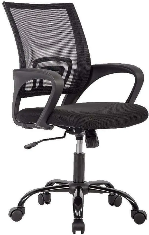 Office Chair Ergonomic Cheap Desk Chair Computer Lumbar Support Executive Adjustable Stool Rolling Swivel (Black) image 2