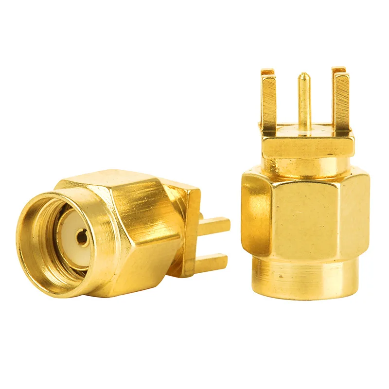 5 Stück RP-SMA Stecker Gerade Ausführung Positiv 4-Pin PCB-Platinensockel 1,6mm Abstand SMA Antennenbasis – Detail 3