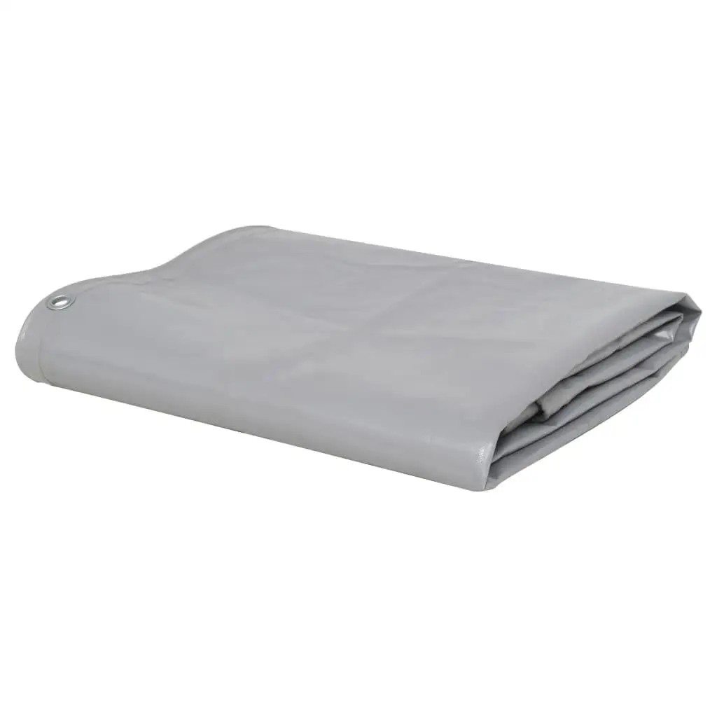 

Lightweight 2.1 oz Tarpaulin - Gray 9.8'x13.1' Durable Waterproof Cover