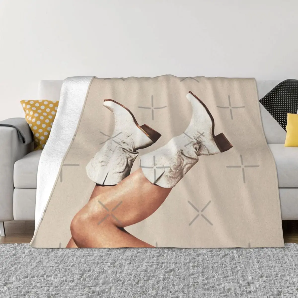 These Boots - Neutral Beige Anime Blankets Winter Blankets Blankets And Throws Throw Blanket