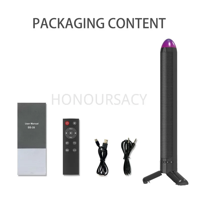 

Портативная звуковая панель BS-35 TV Sound Bar с синхронизацией музыки, RGB-подсветкой, быстрой зарядкой Type-C — уникальный подарок для геймеров и технических ценителей