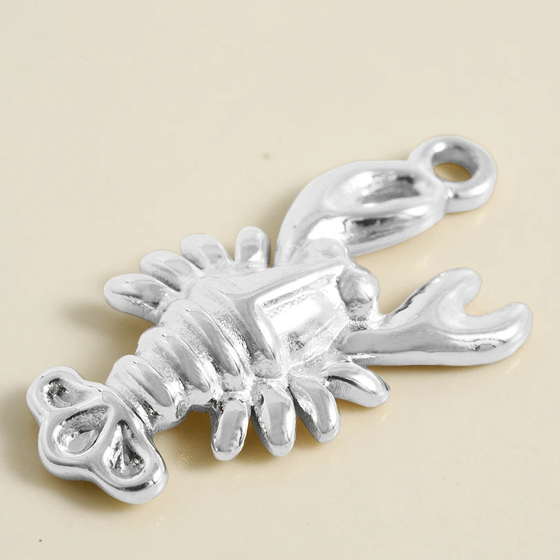 Cute Beach Charm 304 Stainless Steel Ocean Living Assorted Pendant Different Sizes Shark Fish Tail Koi Fish Lobster Chic Charms view 3