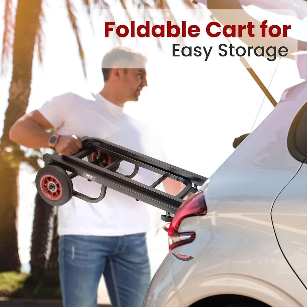 Carro de Equipo Plegable Compacto y Ajustable - Carro Convertible 8 en 1 de Alta Resistencia, Carretilla/Carro de Plataforma con Ruedas R-Trac