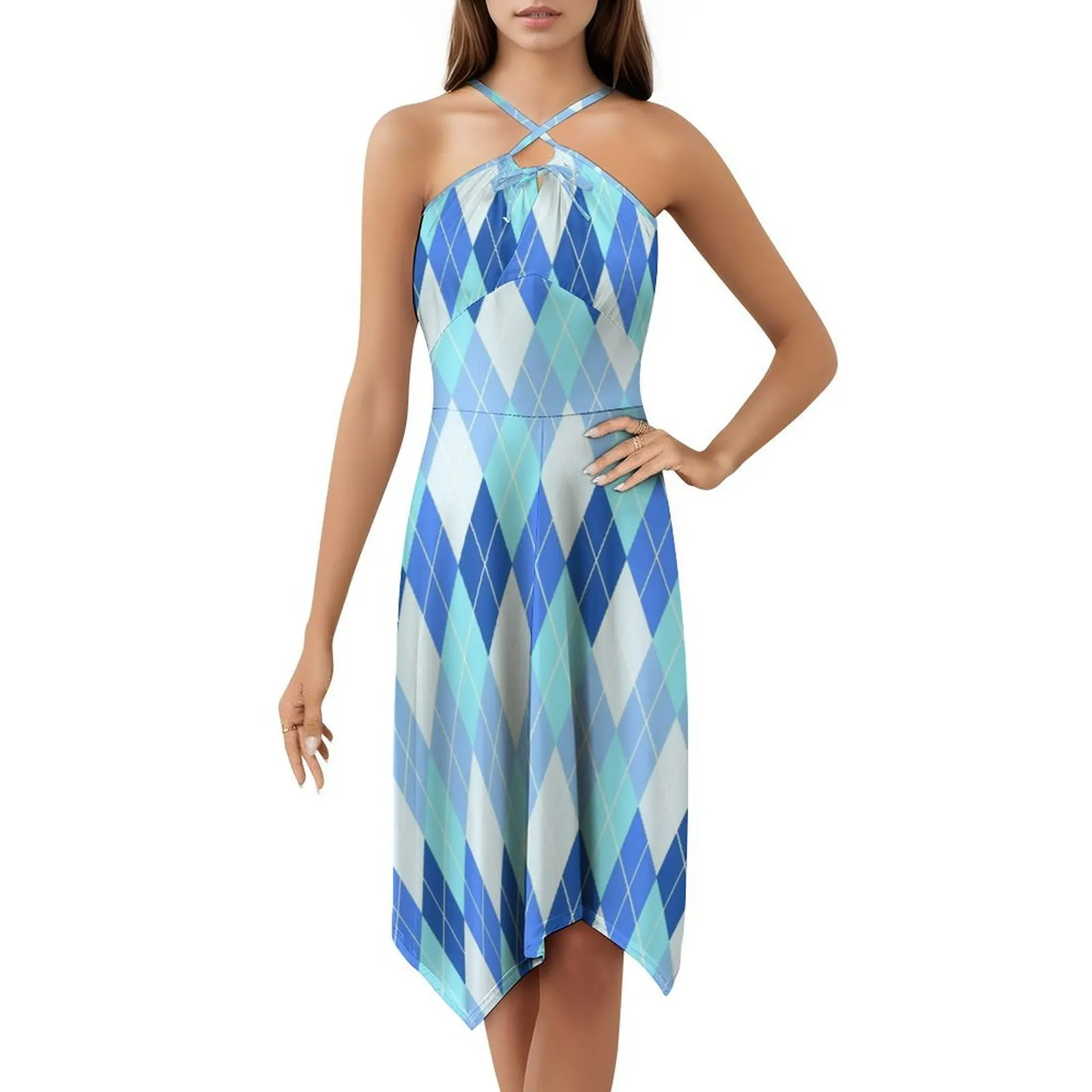 White And Blue Argy… - image