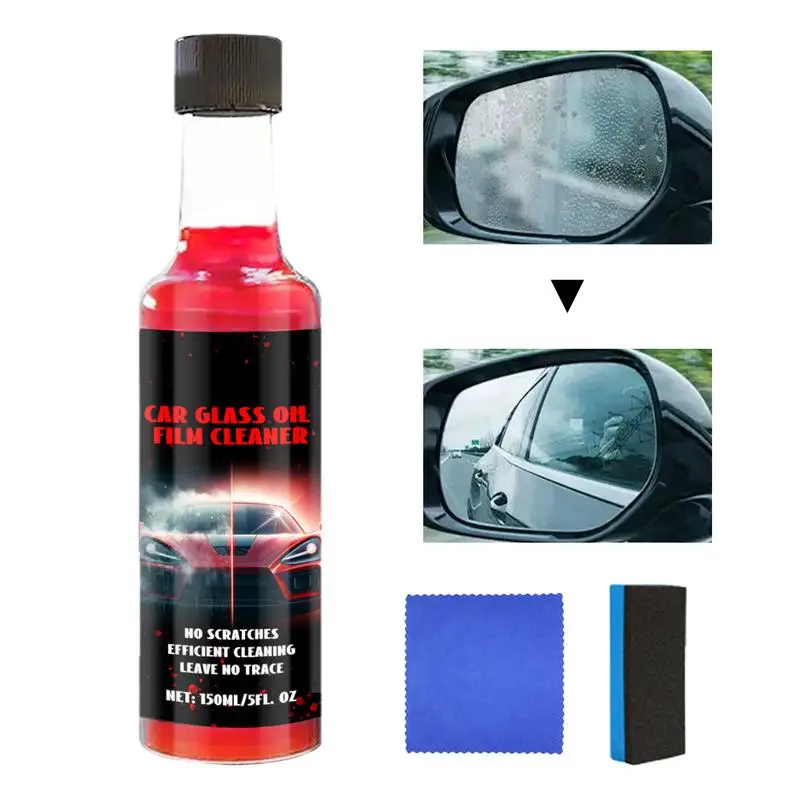 

Car Glass Oil Film Cleaner Auto Glass Oil Film Remover Car Glass Cleaner Water Spot Remover 150ml For Auto And Home