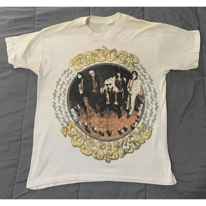 New popular Faster Pussycat  Cotton Black T shirt NG406