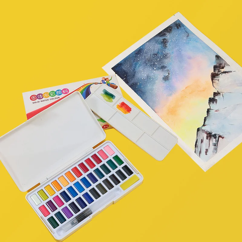

12/18/24/48 Color Solid Watercolor Pigment Set Bright Color Stability Good for Hand Painted Graffiti Design Sketched Manicure