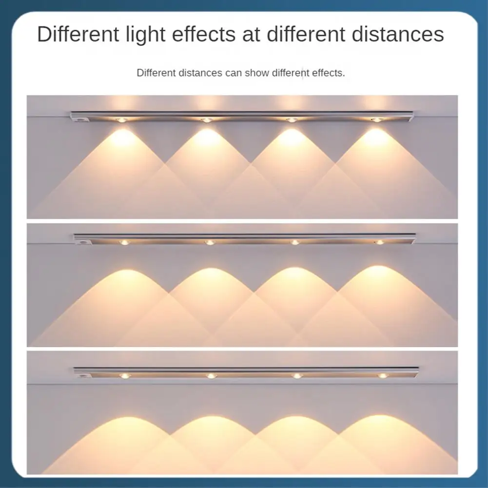 AB02 LED Cabinet Light Motion Sensor Dimmable USB Charging Human Body Induction For Bedroom Entrance