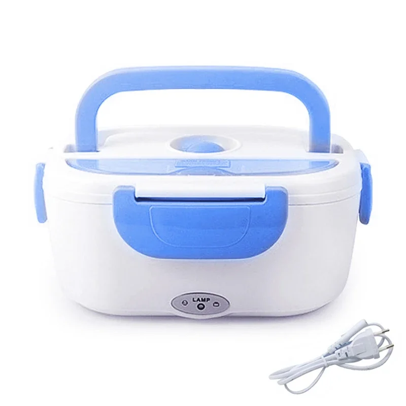 Electric Heating Lunch Boxes for Home and Car, Food Container, Portable Dish Bento Box, Spoons or Chopsticks Lunch Box, 12V, 220