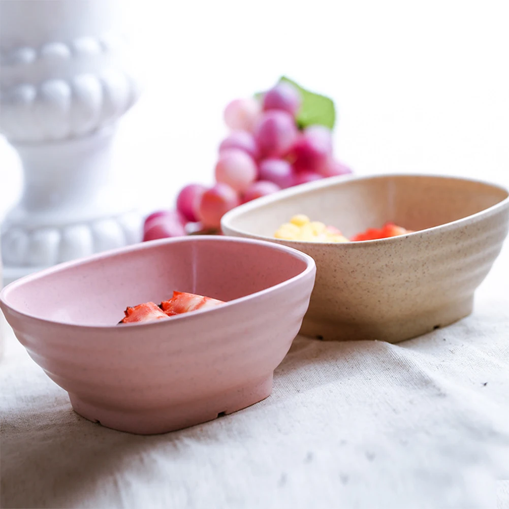 

3Pcs Eat Rice Bowls Wheat Straw Fiber Bowls Biodegradable Dinnerware Set Kid Friendly Lightweight Tableware