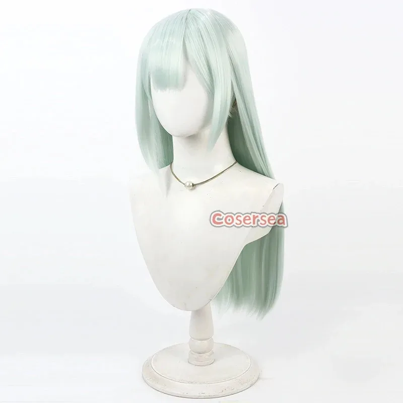 AAA 2025 Cosersea تأثيري الباروكات بانج حلم! شعر مستعار واكابا موتسومي بطول 60 سم باللون الأخضر الفاتح، شعر صناعي حراري