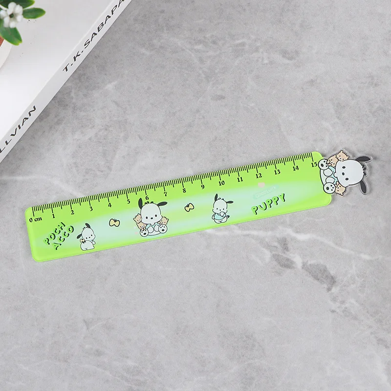 25 pcs/lot Sanrio Kuromi Melody Ruler 15 cm Measuring Straight Rulers Drawing Tool Promotional Stationery Gift School Supplies