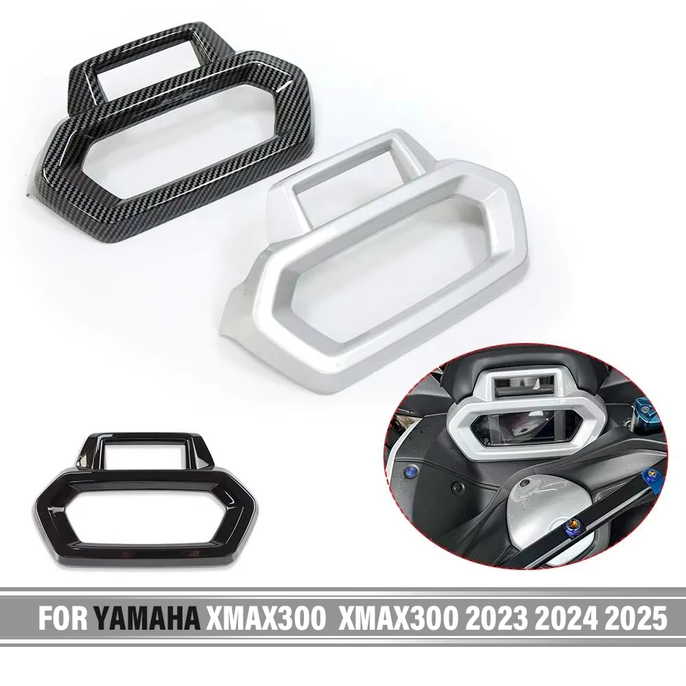 For YAMAHA XMAX300 2023 2024 XMAX 300 2024 2025 Motorcycle Dashboard Instrument Frame Cover Trim Carbon Fiber Bright black