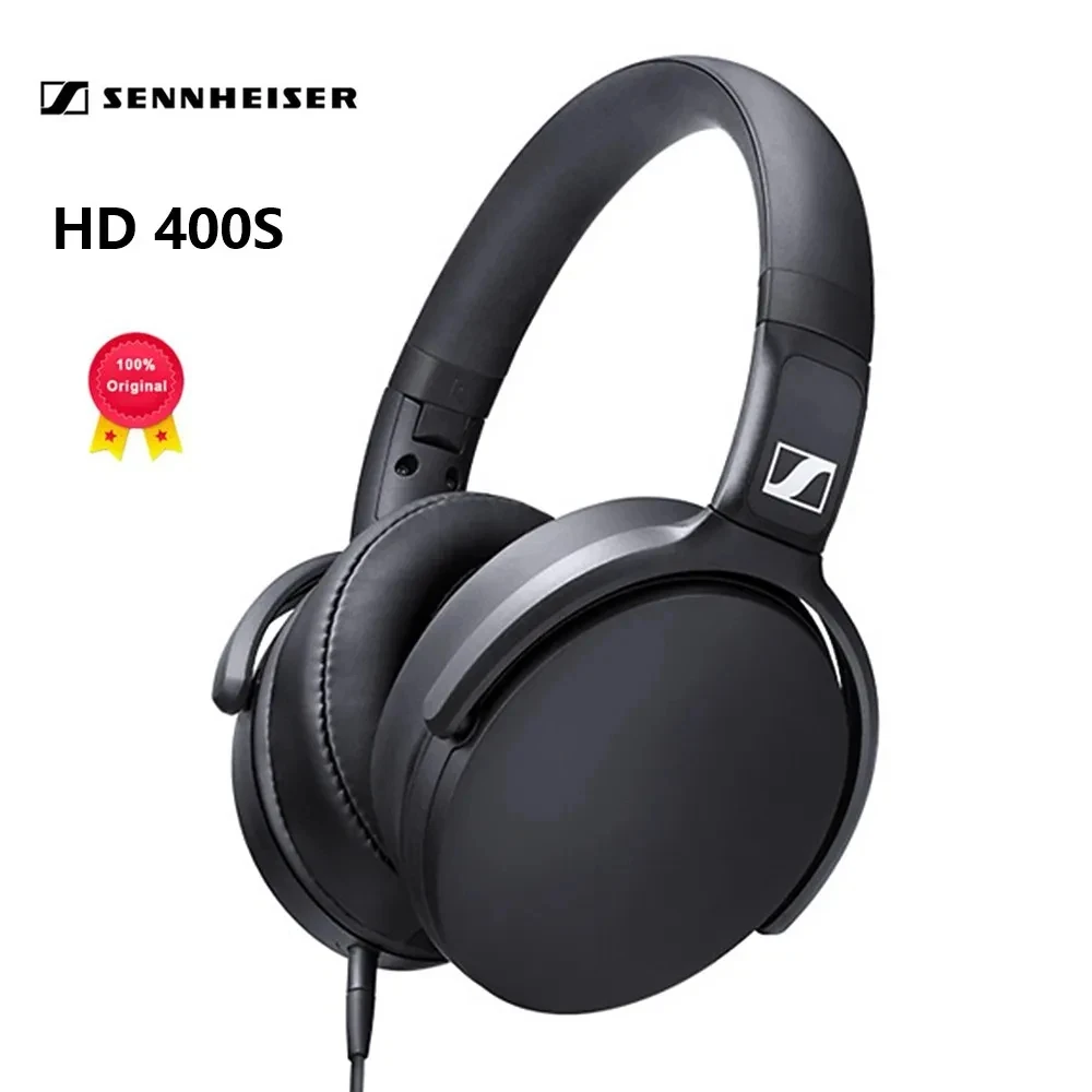 Original Sennheiser HD400S Around-ear Headphones Noise Isolation Foldable Music Headphone Sport Gaming Deep Bass Headset Earbuds