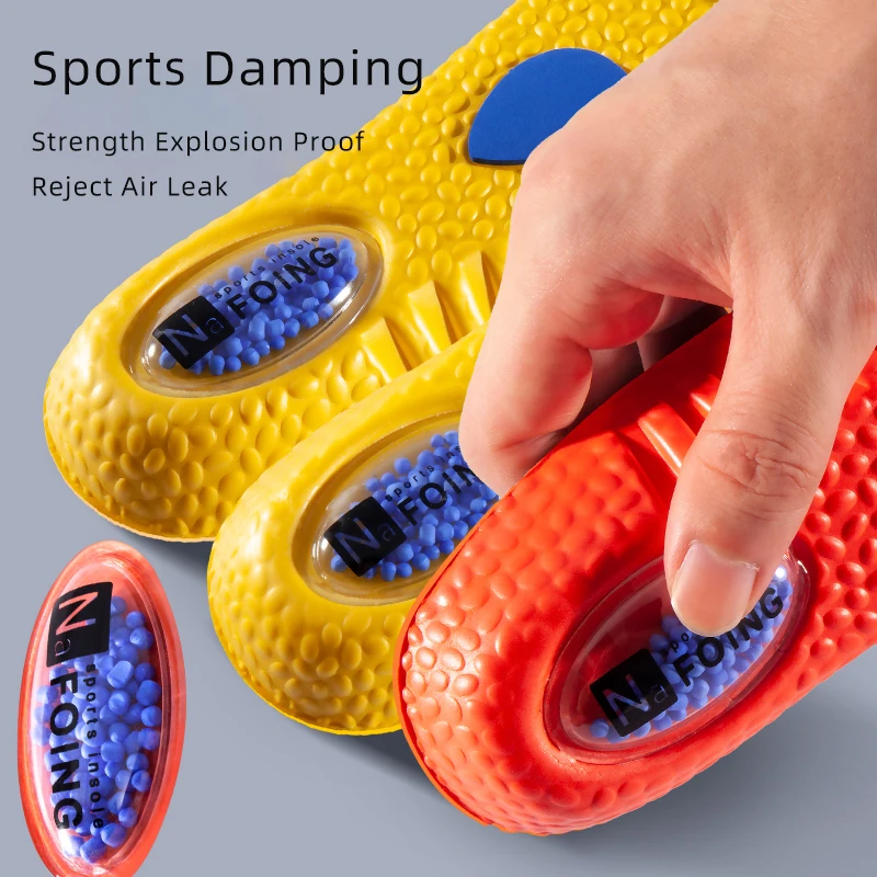 

1pair 4D Orthopedic Sport Insoles Soft Breathable High-elasticity Shock Absorption Running Shoe Pad For Men Women Latex Massage