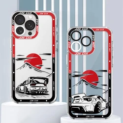Sports Racing JDM Drift Car Phone Case for Apple iPhone 17 15 16 Pro XS Max 13 14 Plus XR SE 7 8 12 11 Pro plus Matte