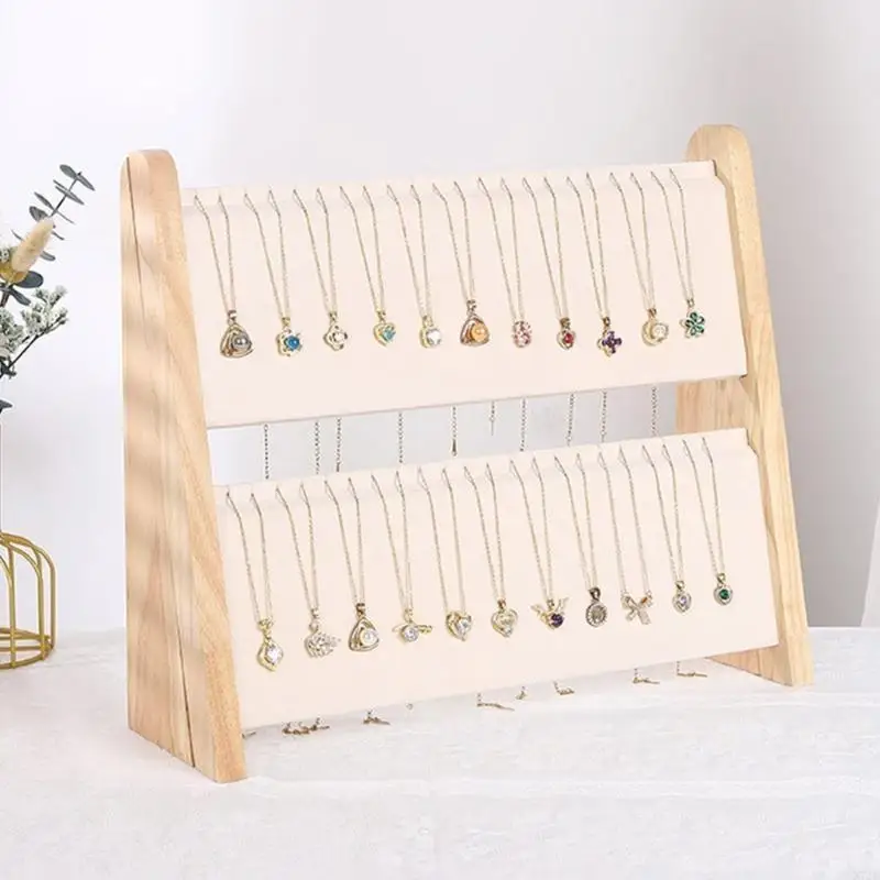 Holz Schmuck Display Rack Halskette Lagerung Halter Halskette Schmuck