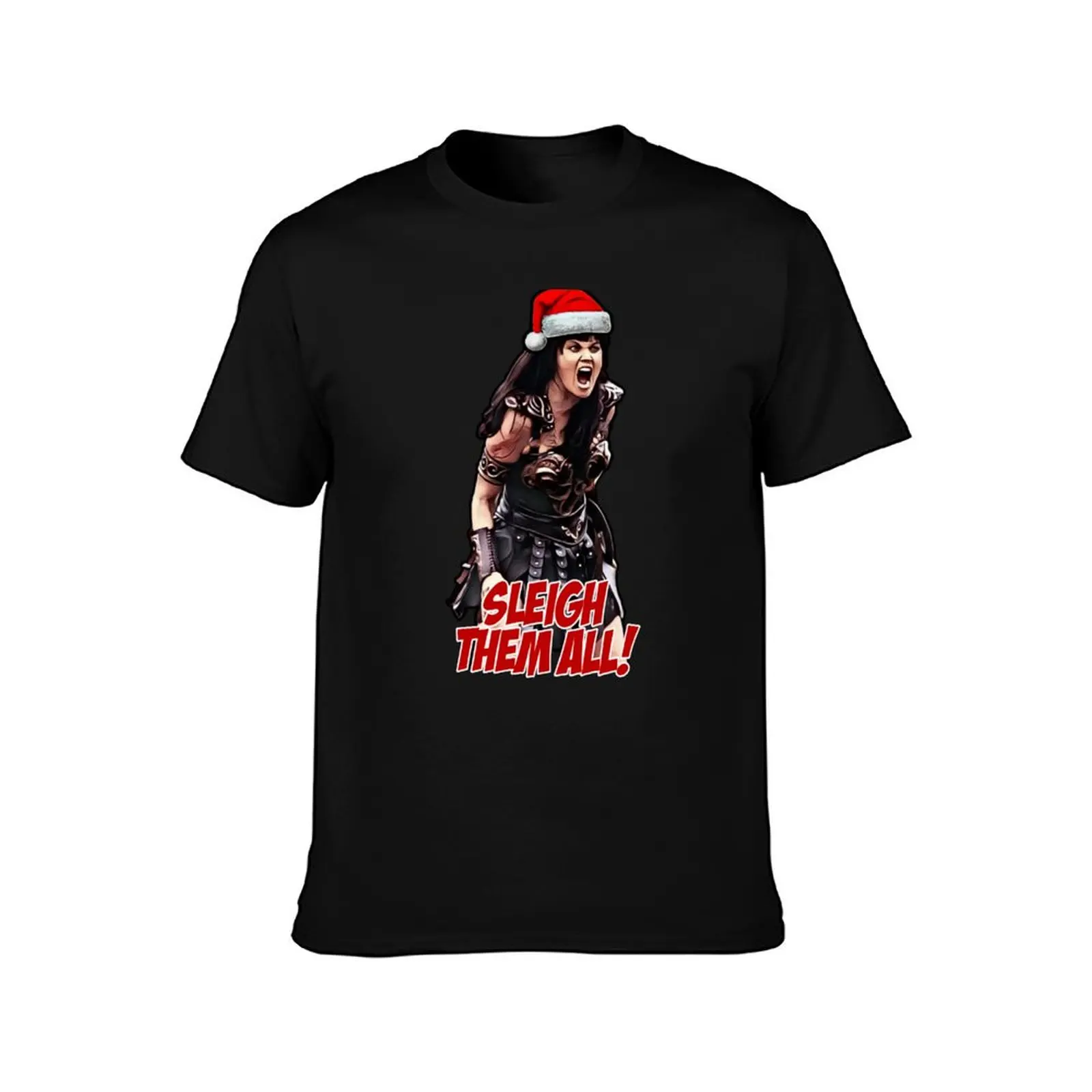 Xena Sleigh Them All Christmas T-Shirt vintage anime shirt graphic shirts new edition anime figures mens white t shirts