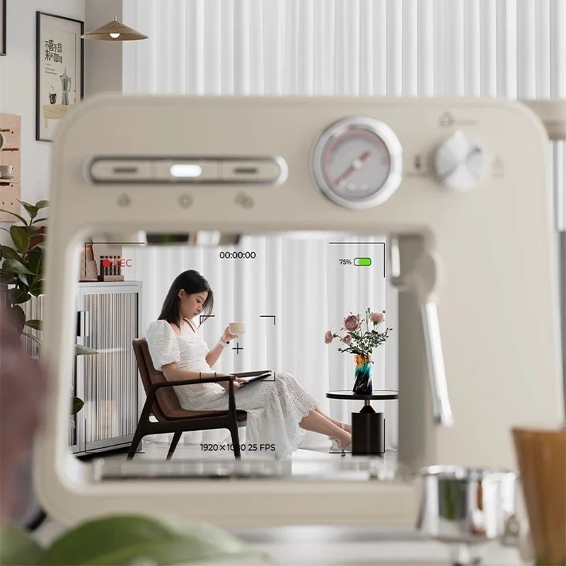 ST-693B Heim-Espressomaschine, kleine halbautomatische Dampfmilchaufschäumung, Hochtemperatur-Extraktion