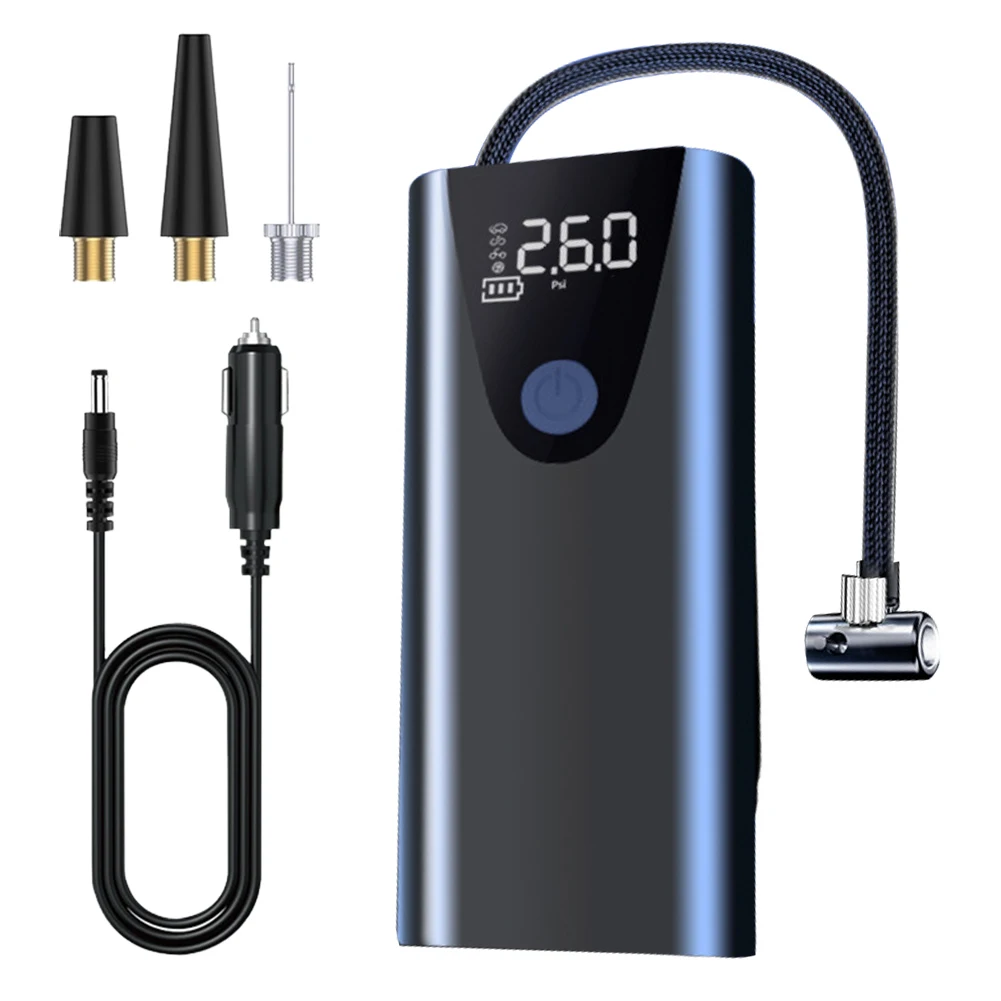 Portable Air Compressor Digital Display Electric LCD Display Tire Pump High Precision Handheld Pump for Car Motorcycle Bike Ball