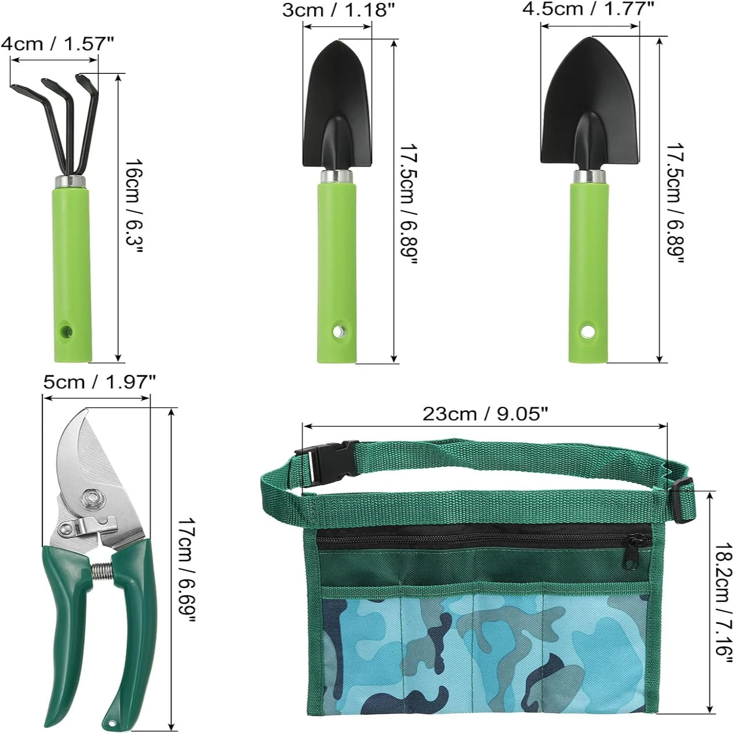 Essential High-Quality Green Garden Tool Set - Stunning and Convenient Must-Have Gardening Tools for Perfect Outdoor Lawn Yard M