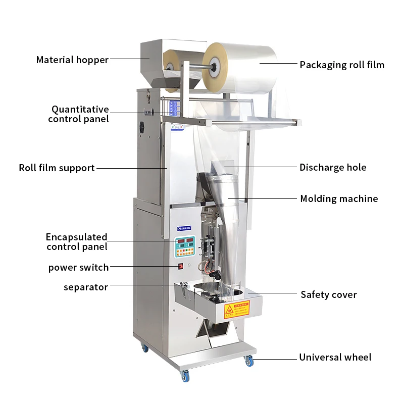 Factory price small automatic intelligent system peanut nut sealing and packing machine with date stamper