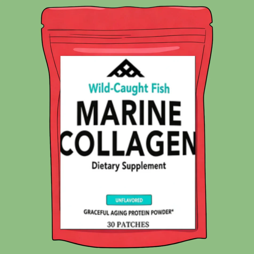 Premium Anti-Aging Marine Collagen Tablets Skin Anti Ageing Tissue Joints, Transdermal Patches 30 Patches
