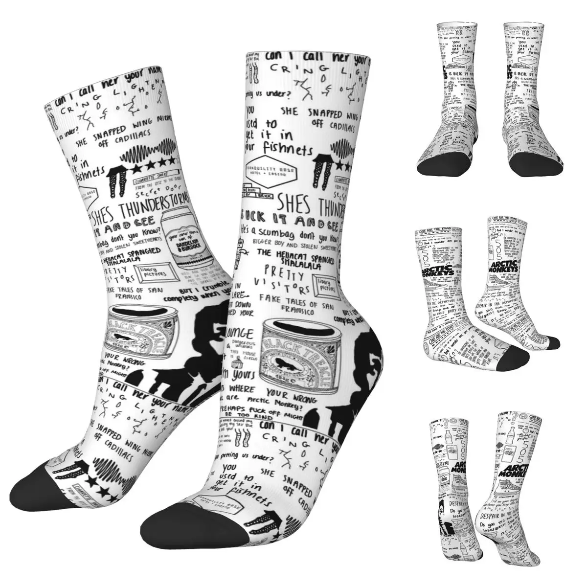 

3D printing cosy Unisex Socks,Windproof Arctic Monkeys Inspired Interesting Four Seasons Socks