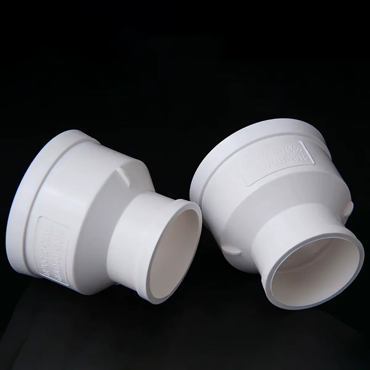 

White PVC Reducing Straight Connector Inner Dia 50 75 110 160 200 250 315 400mm Drain Pipe Adapter Drainage Fittings