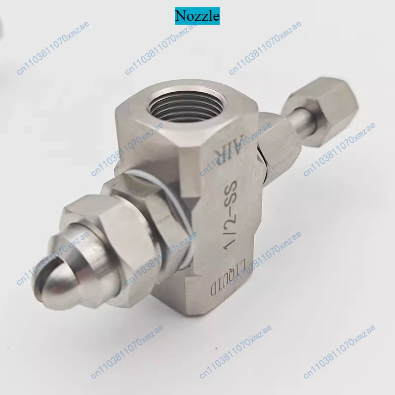 

1pcs Stainless Steel High Flow 1/2" Interface Air Atomization Nozzle Air-Water Mixing Pressure Nozzle