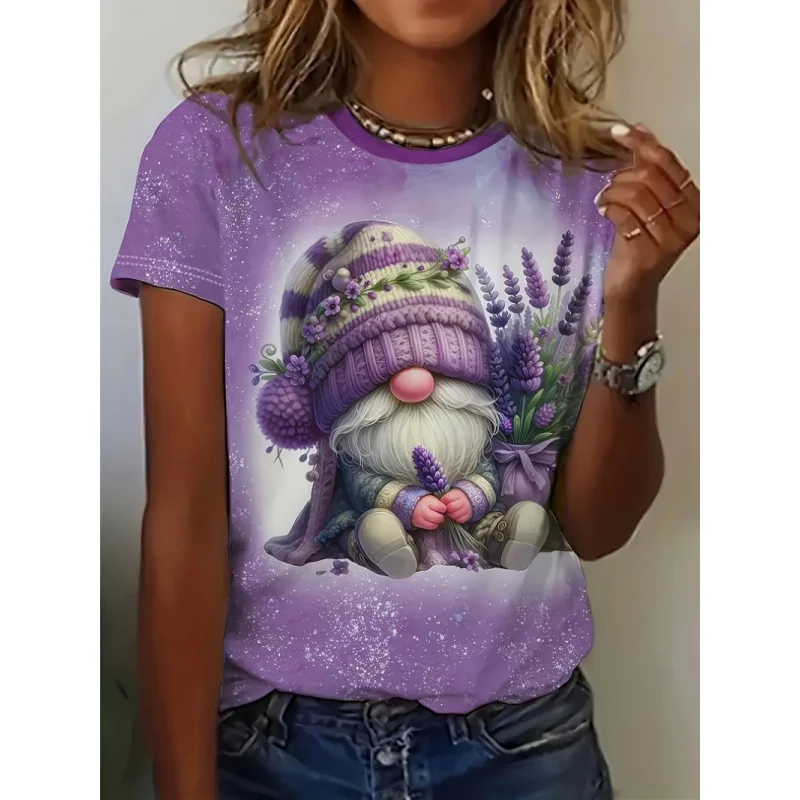 

New Loose Comfortable Creative3DDigital Print Top