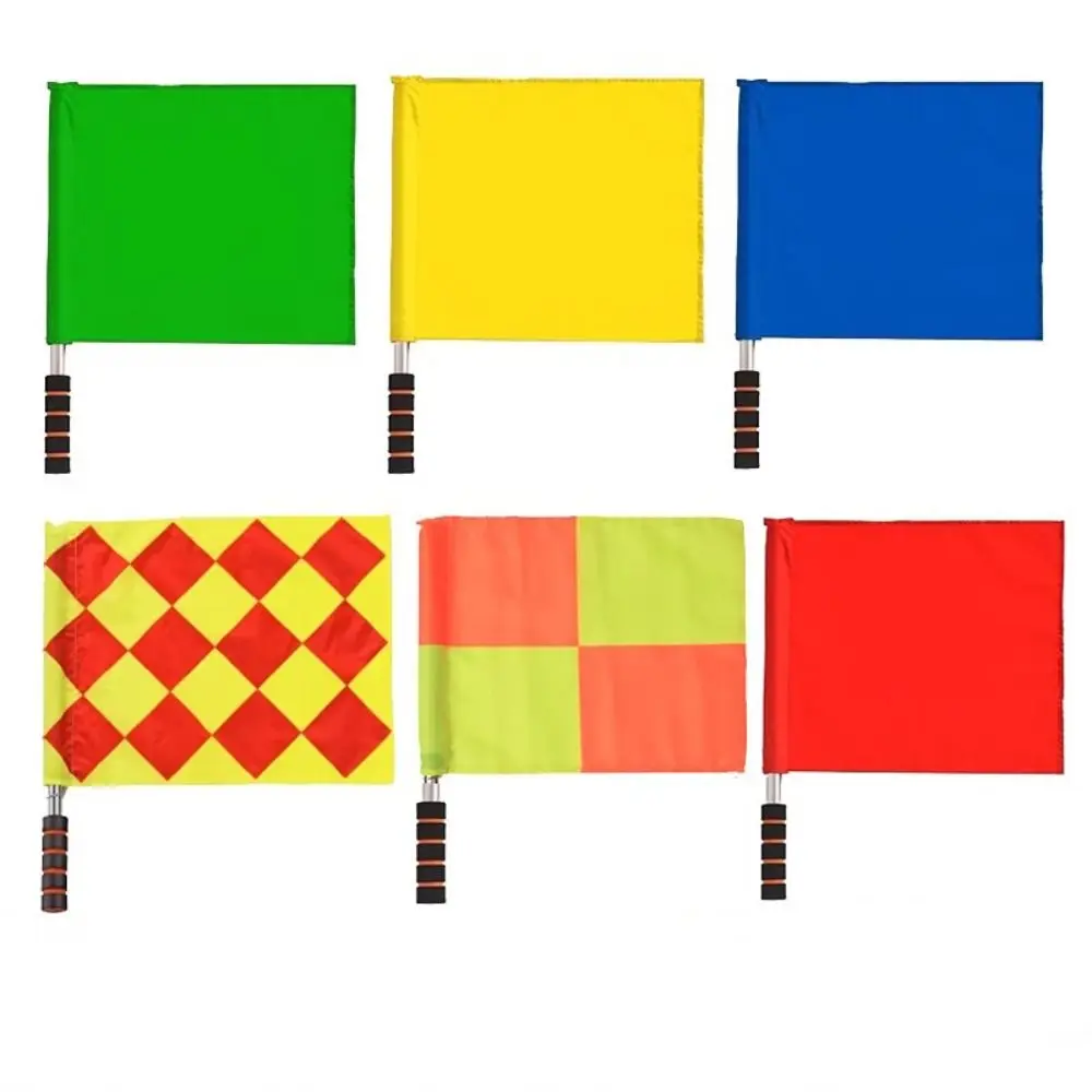 Bandeira de árbitro profissional, multicolorida com alça de esponjas, bandeiras de líder de linha, à prova d'água, bandeiras de emissão, vôlei, suprimentos de futebol