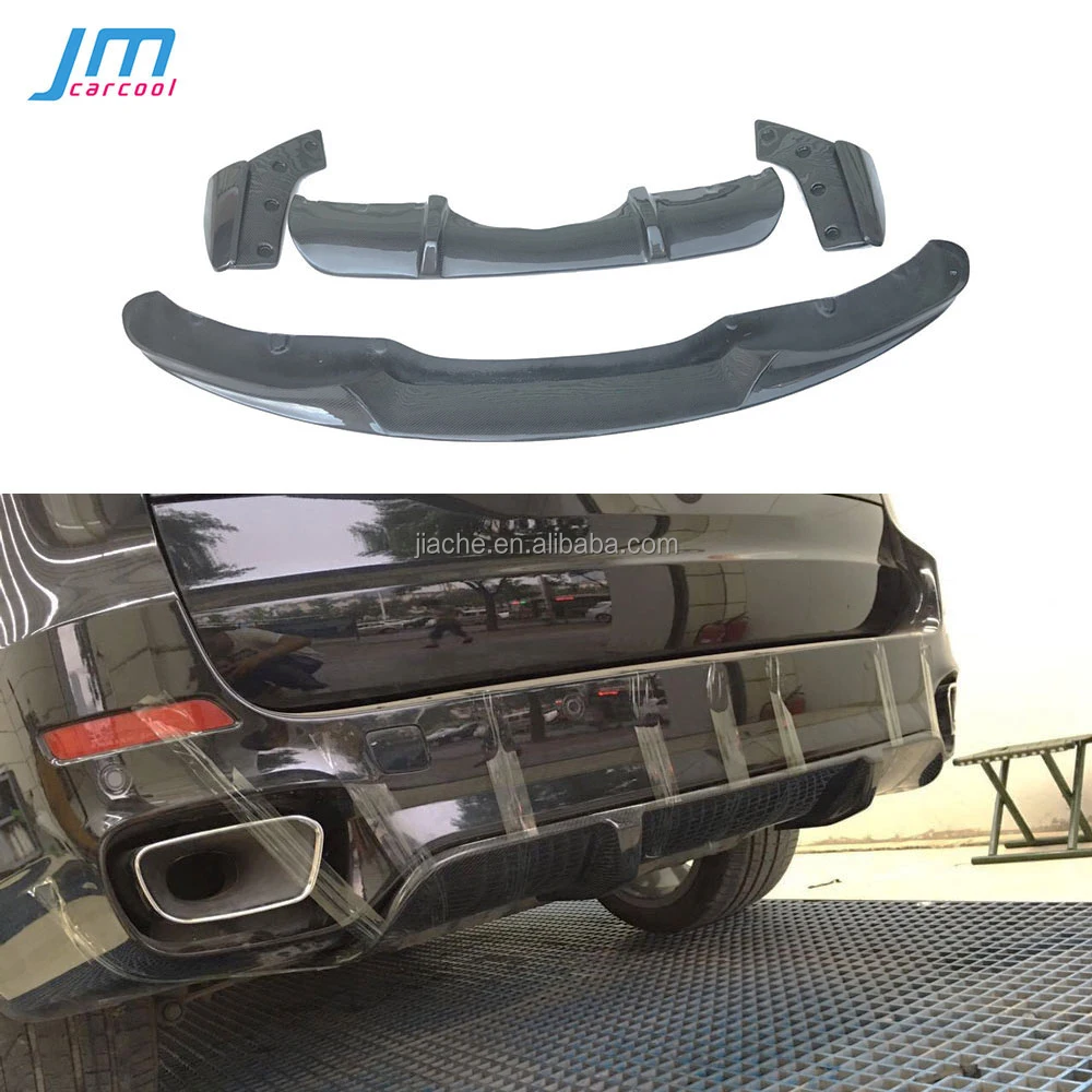 For X5 Carbon Fiber/FRP Front Rear Lip Diffuser Splitters Spoiler For BMW X5 F15 M-Tech M Sport 2014-2018 Bumper Decoration