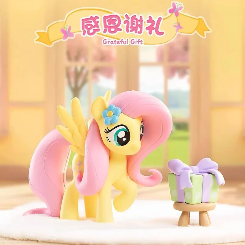 Genuine My Little Pony Fluttershy Sweet Diary Series Blind Box Ornament Action Figure Cartoon Decor CollectibleToy Surprise Gift