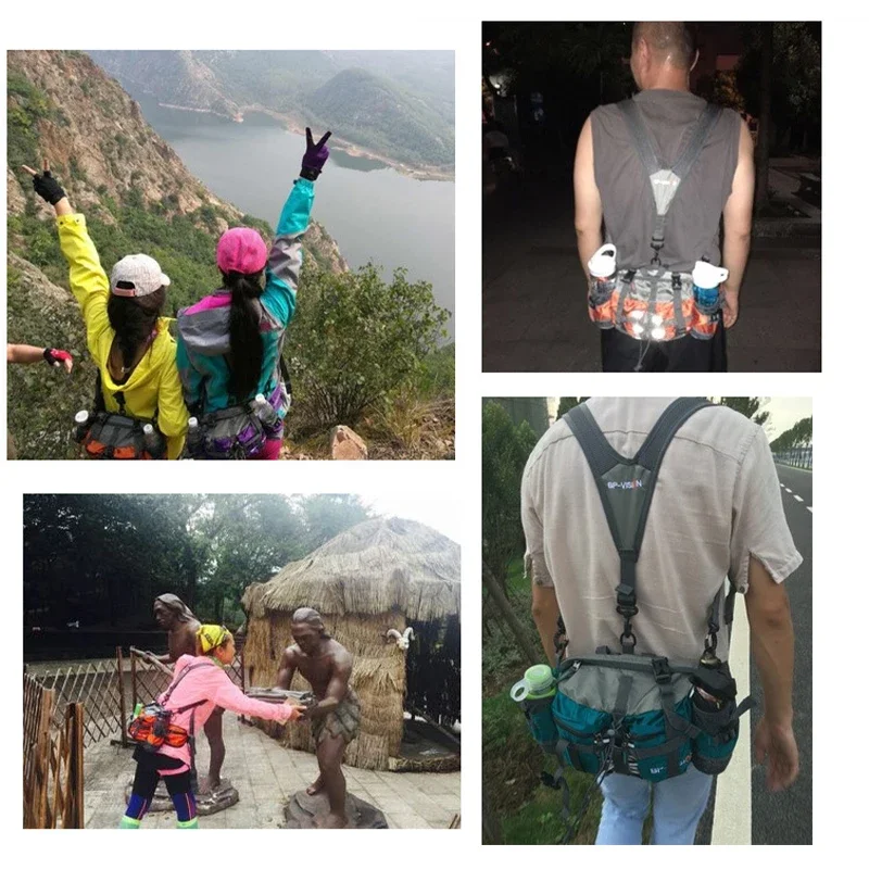 Y-Shaped Adjustable Shoulder Harness Strap For Outdoor Waist Bag Breathable Mesh Backpack Conversion Straps For Cycling Hiking
