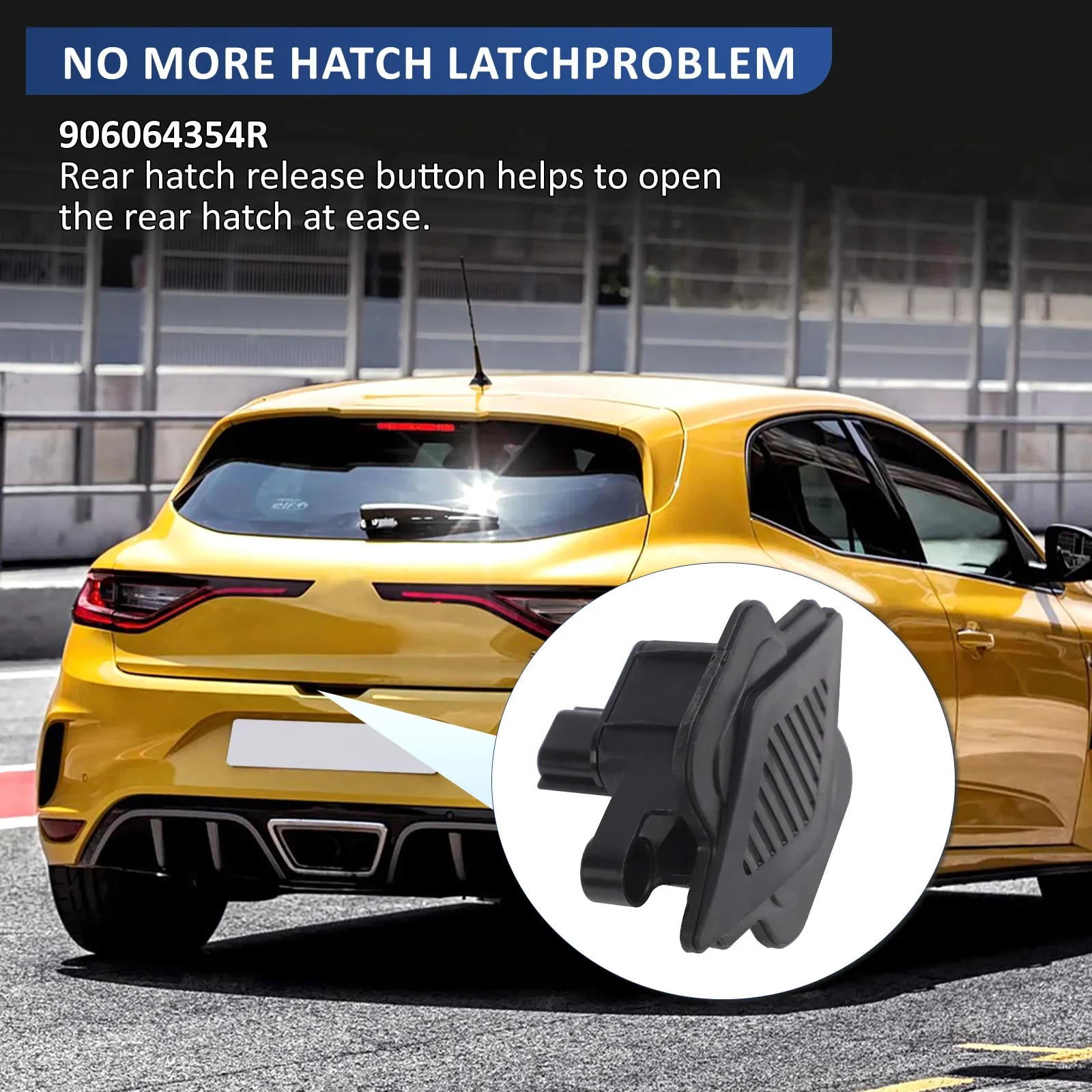 لرينو ميجان IV 2016-2019 الباب الخلفي التبديل آلية مزلاج الجذع 906064354R 90606-4354R قفل باب الجذع البلاستيك المعدني 12 فولت