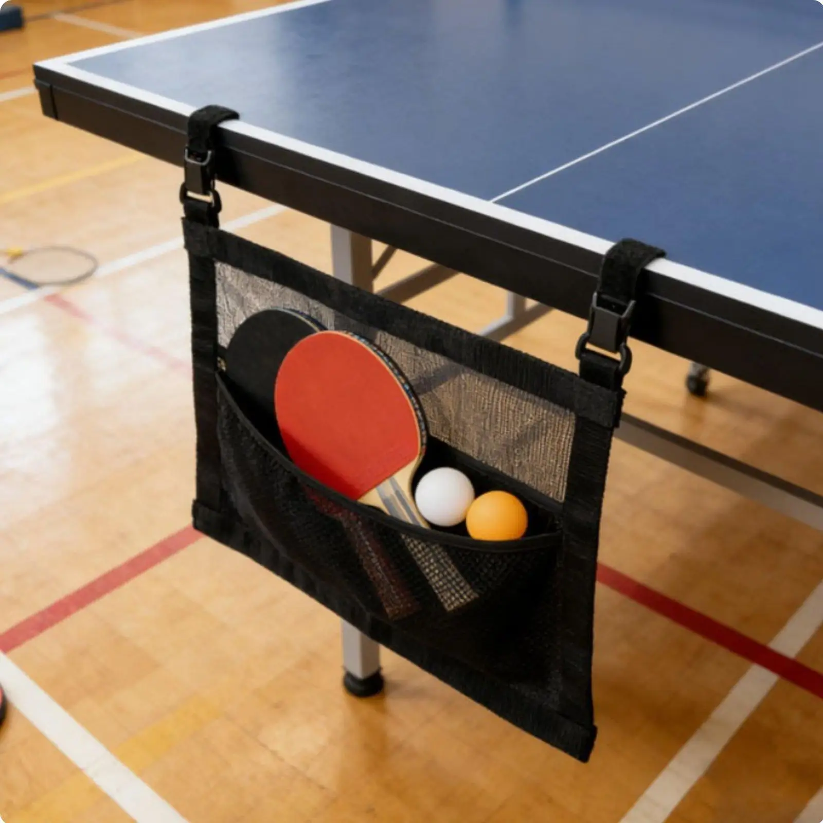 Table Tennis Storage Convenient to Install Hanging Racket Bag Portable Table Tennis Holder for Sports Room, Gym, Club