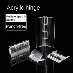 10 Stuks Transparant Plastic Opvouwbare Scharnieren Duurzaam Helder Acryl Scharnier Gereedschap Kast Hardware Meubels Kastdeur Scharnieren