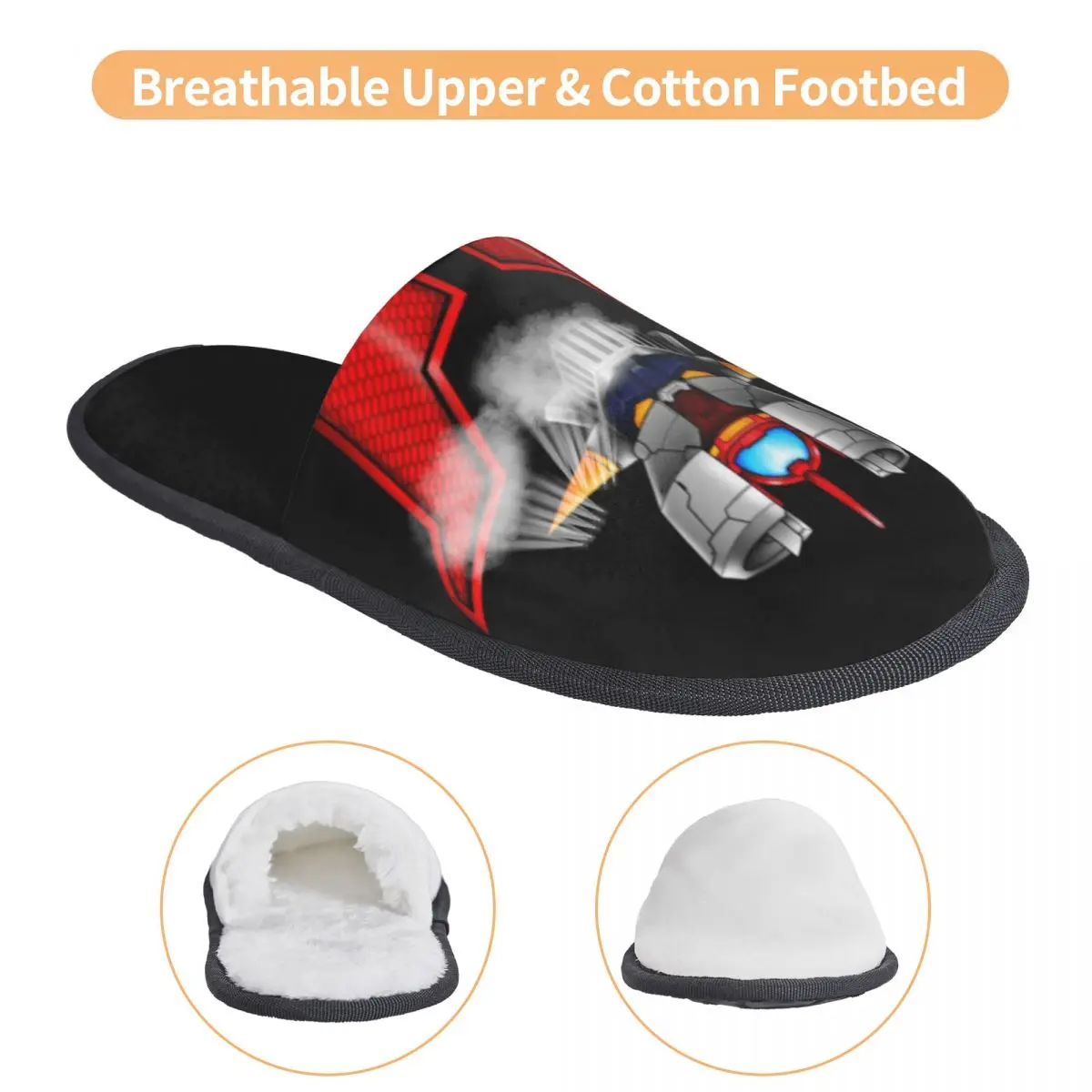 Mazinger Z Anime UFO Robot House Slippers Women Cozy Memory Foam Slip On Hotel Slipper Shoes