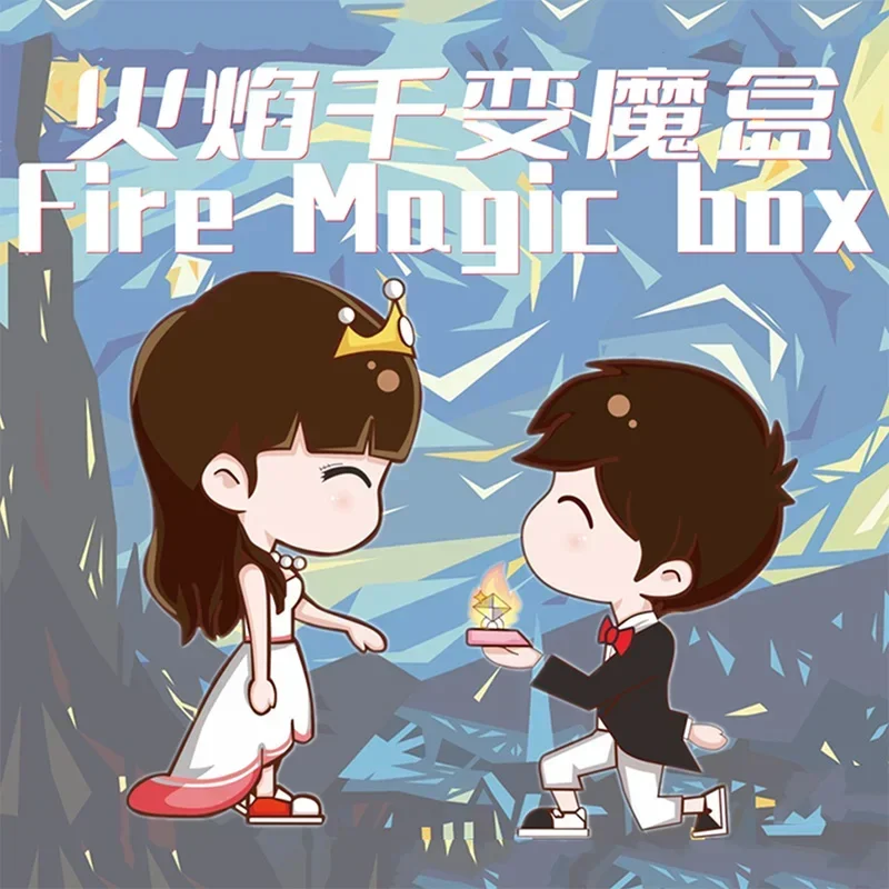 

Fire Magic Box Magic Tricks Flame Appearing From Empty Drawer Ring Production Magia Close Up Illusions Gimmicks Mentalism Props
