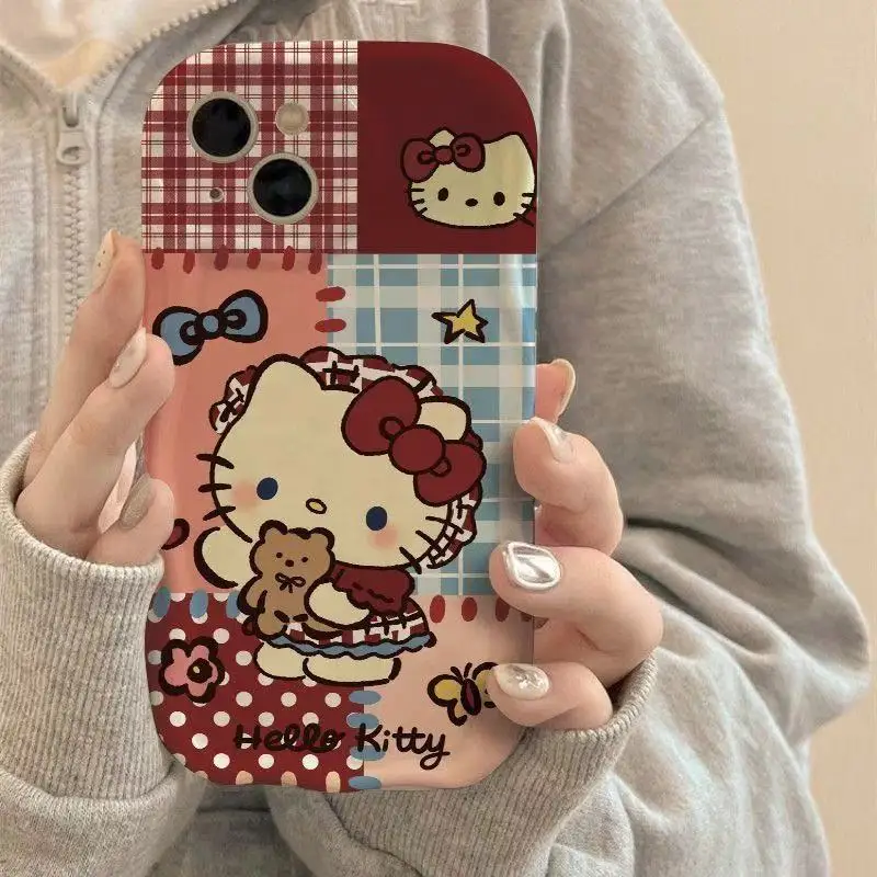 Kawaii Sanrio Hello Kitty чехол серии IPhone16 с полной упаковкой, индивидуальный чехол для IPhone15, чехол с рисунком из мультфильма для IPhone11, защитный чехол для телефона Kawaii Sanrio Hello Kitty чехол серии IPhone16 с полной упаковкой, индивидуальный чехол для IPhone15, чехол с рисунком из мультфильма для IPhone11, защитный чехол для телефона