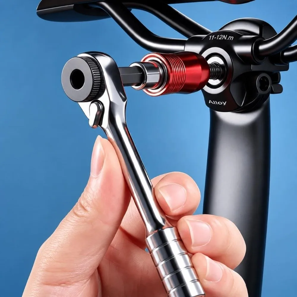 16 In 1 Bike Repair Tool 72 Tooth Gear Compact Ratchet Wrench Quick Drive Dual Turn Portable Service Kit Mountain Bike Fix