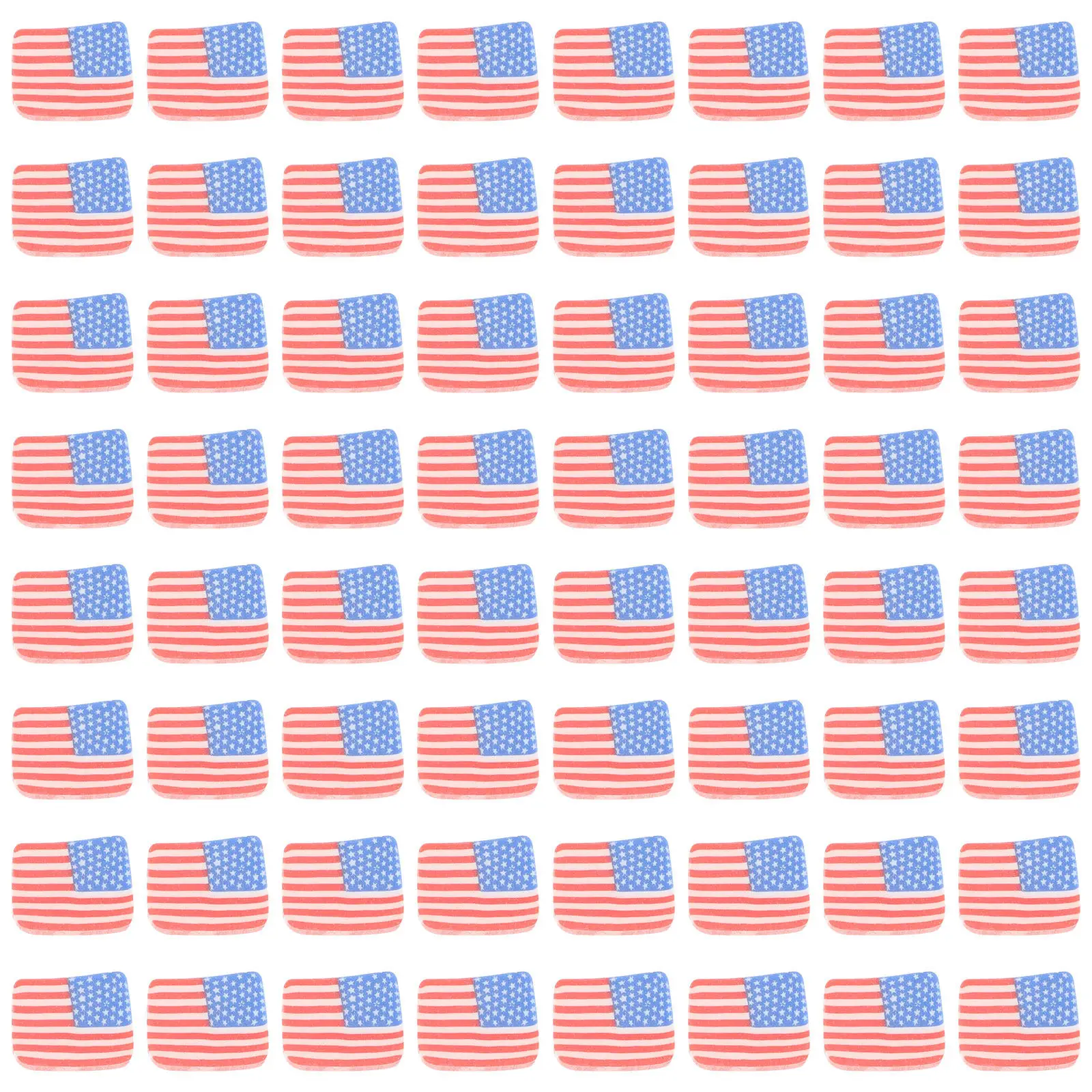 

100 шт. квадратных бусин из полимерной глины с американским флагом для рукоделия, украшения браслетов и ожерелий